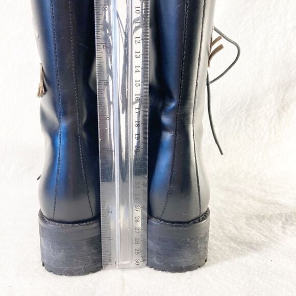 Lavorazione Artigiana Black Leather Moto Boots 7 - Picture 7 of 13